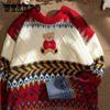 Cute Bear Tops Oversize Men High Street Knitting Sweater Tops Autumn Pullover Loose Harajuku Kawaii White Women Couple Sweaters