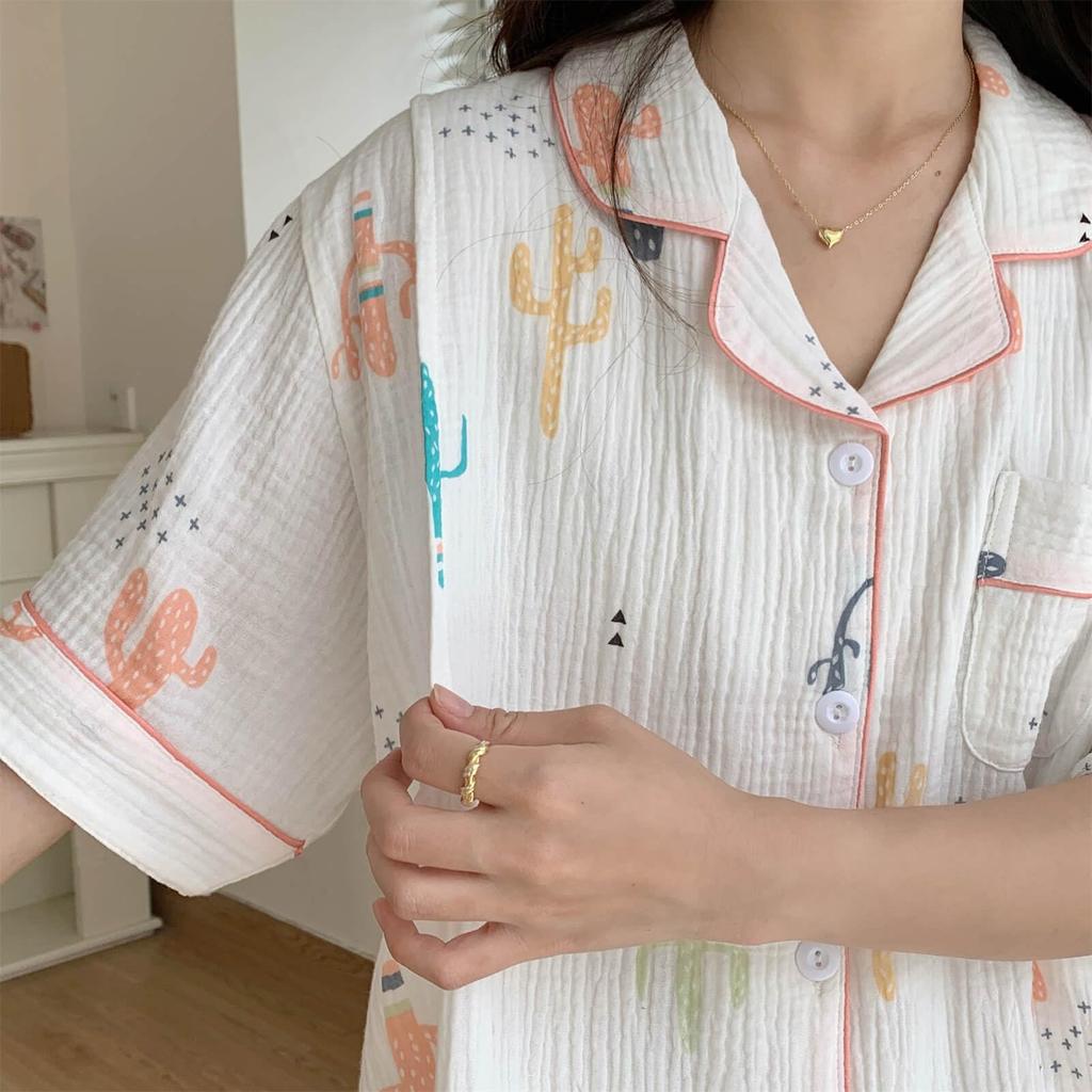 Родильный короткий халат с открытым доступом для кормления, родильный, родильный, родильный, открытый, больничный, с короткими рукавами [KOSIKINI], пижама, рукава, одежда, женский, летний,