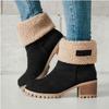 New Winter Large Size Snow Boots Women's Thick Heel Lamb Wool Large Cotton Low Tube Two Wear Warm Women's Boots