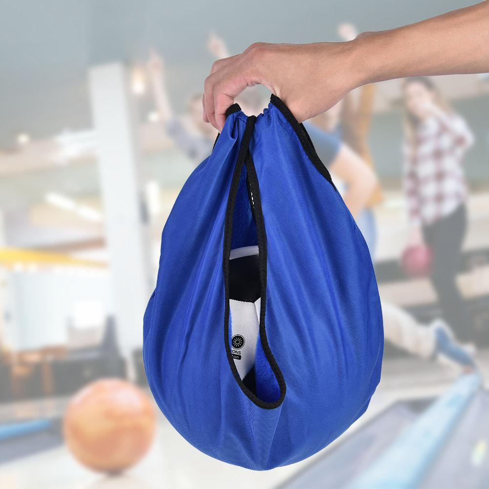 Портативный легкий мешок для чистки шаров для боулинга, сумка для переноски мячей для спортивного инвентаря, синий