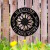 Metal Yard Sunflower Welcome To Our Home Round Metal Sign, Farm DecorSunflower Welcome Sign, Yard Welcome Sign, Garden Decor