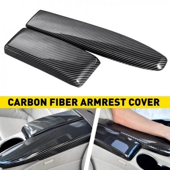 Carbon Fiber Console Armrest Cover Trim For 2010-13 Benz E-Class E250 E300 E350