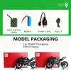 1/9 Kawasaki H2R Ninja с распыленным сплавом Модель мотоцикла Игрушка Коллекция транспортных средств Звук и свет Внедорожный мотоцикл Игрушки Машина