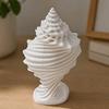 Фигурка Белой Раковины, 3D-печатное Морское Прибрежное Настольное Украшение для Гостиной, Тумбы под Телевизор, Полки Книжного Шкафа, Декора Шкафа
