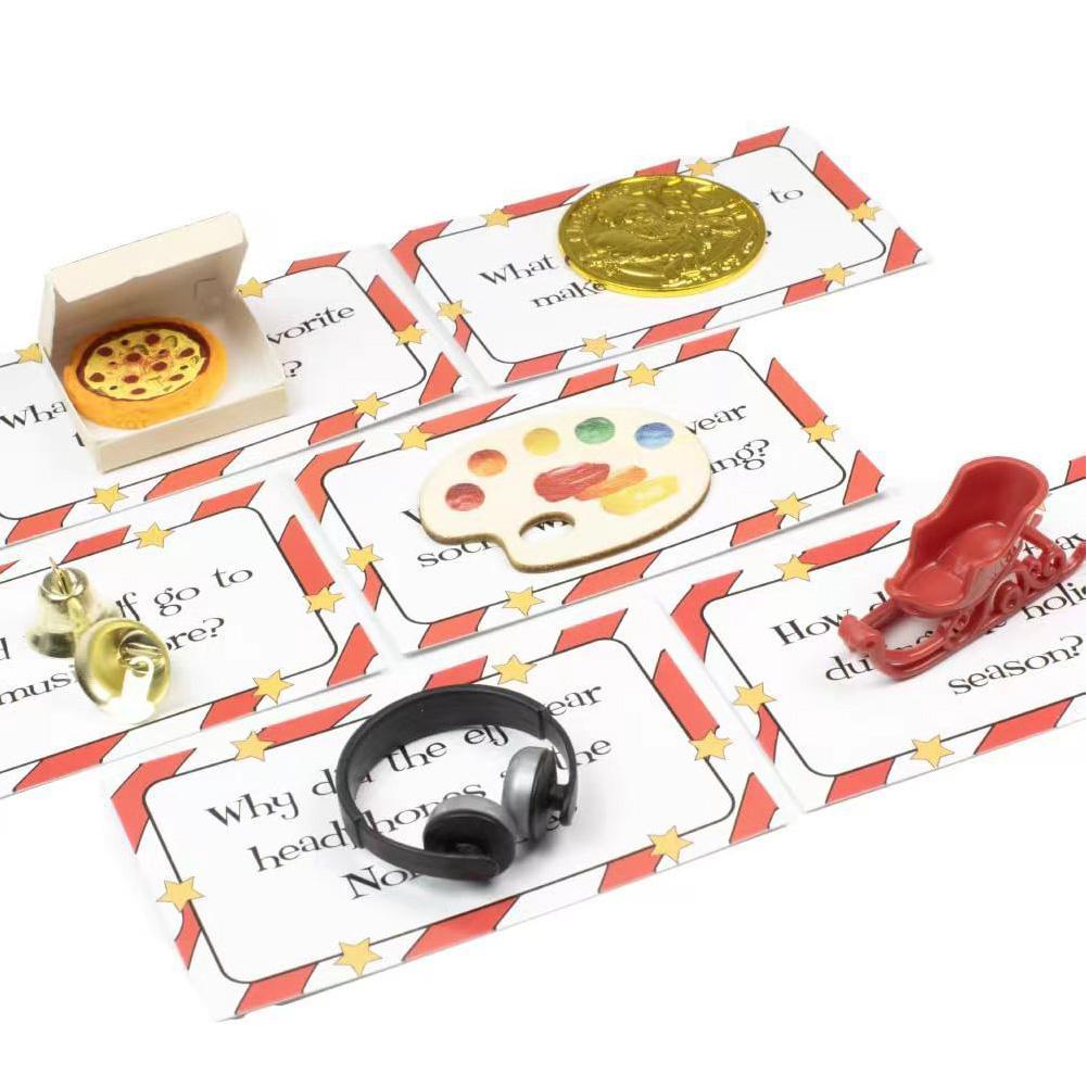 Рождественский 24-дневный набор эльфа Набор для приключений эльфа 2024 Набор идей для забавных эльфийских сцен Креативный рождественский подарок для обратного отсчета Реквизит для эльфийских занятий