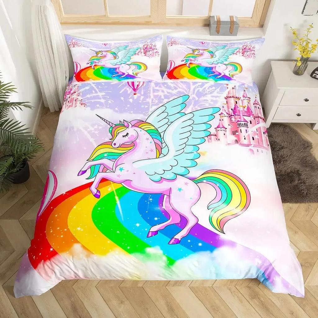 Фэнтезийный комплект пододеяльника для девочек, постельное белье с темой бабочек мечты, цветочный комплект чехла для одеяла для девочек, пододеяльник с цветами и грибами