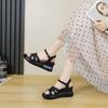 Модные и минималистичные сандалии 2024 года, лето, новые, толстая подошва, нескользящая, открытый носок, повседневные, ретро, женские, Zapatos De Mujer