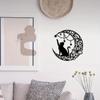 Black Cat Metal Wall Art Pendant Home Decoration, Versatile Metal Crafts for Indoor & Outdoor Use, Courtyard & Living Room Decor