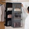 Bag Storage Bag Double-sided Transparent Visible 6/8 Pockets Great Load Bearing Handbag Purse Organizer Dust-Proof Wardrobe Closet Bag Hanging Holder