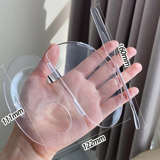 1 комплект, палитра для макияжа, прозрачная палитра для жидкой основы, палитра для пальцев, дизайн, палитра для макияжа, набор шпателей, инструмент для красоты