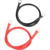 Аккумуляторный кабель 6 AWG, 20-дюймовый красно-черный аккумуляторный кабель, аккумуляторный провод, набор кабелей для автомобильного инвертора мощности, с клеммами 3/8", для автомобиля