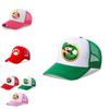 Мультяшная шляпа от солнца Super Mario Brothers для детей, дышащая, идеально подходит для всех сезонов