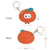 Tomato Avocado Leather For Protective Sleeve Access Control Card Cover With Keychain Car Key Chains Fruit Badge Card Holders