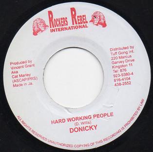 7inch Record DONIKI - Hard Working People NONE Rockers Rebel I Jamaica Reggae, Ska & Dub Used