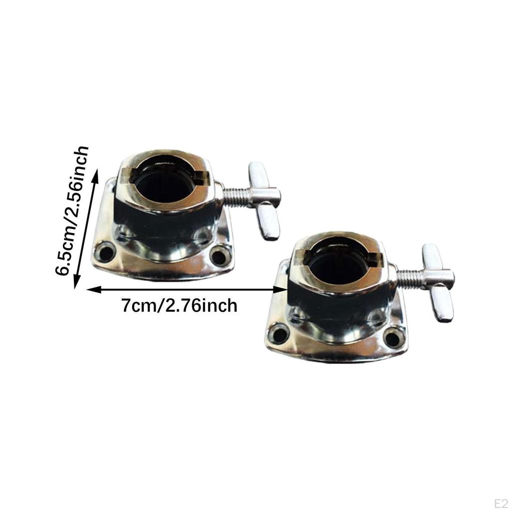 2Pcs Tom Cymbal Holder Clamp Drum Mount Bracket Professional Accessory