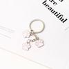 Kawaii Cat Dog Paw Key Ring Cartoon Cute Pendant Keychain Footprints Enamel Key Chains  Kids
