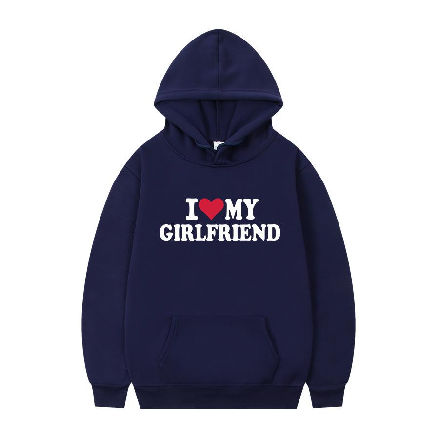 I Love My Boyfriend Printing Popula Women Hoodies Sweatshirt Gothic Winter Pullover Fashion Long Sleeve Men/Women Hoodydy