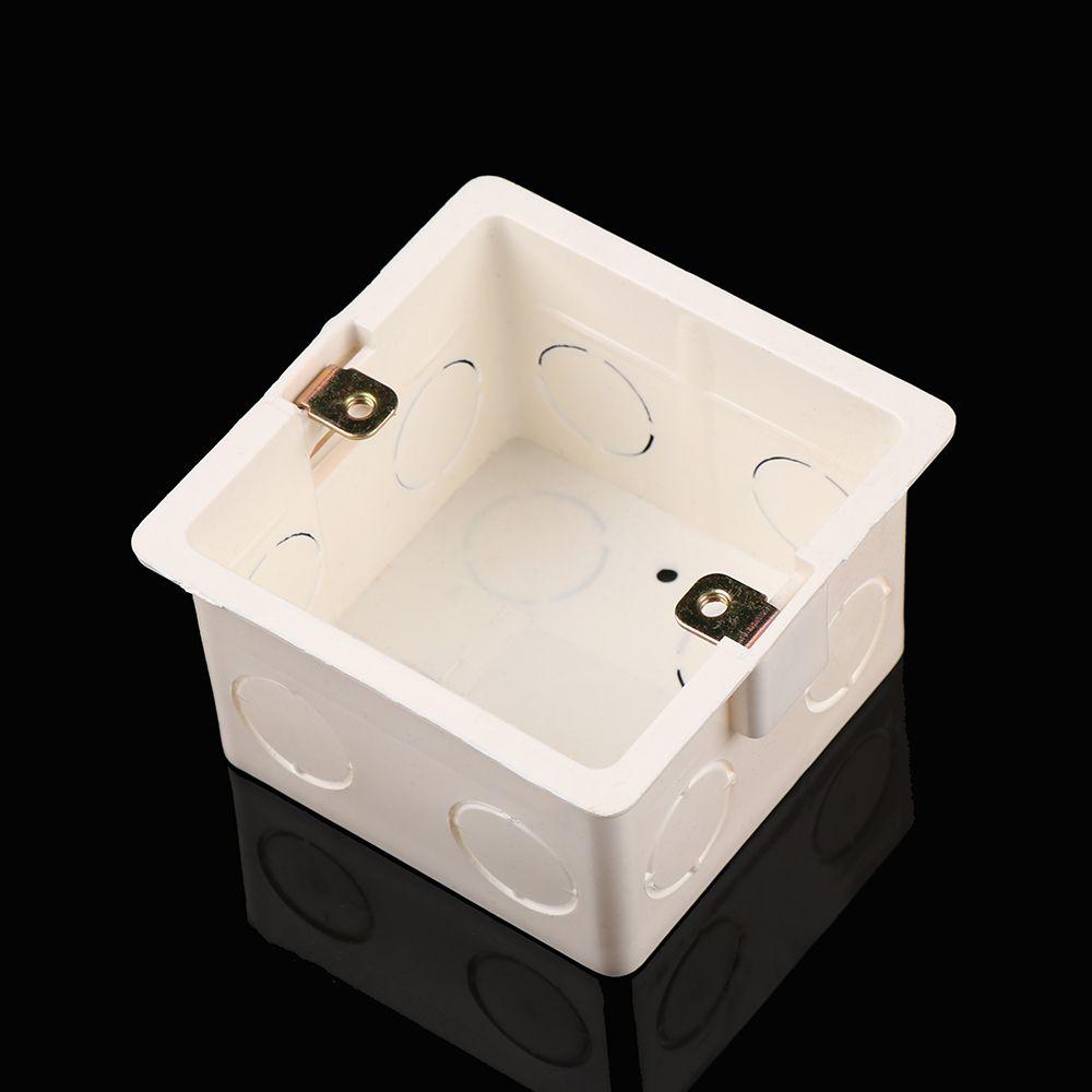 Home Equiments Light Touch PVC Plastic Wall Mounting Box Junction Concealed Bottom Switch Cassette