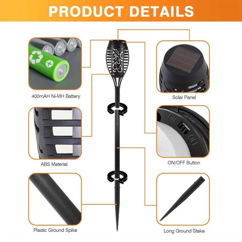 4/6/8/12 Уличные солнечные фонари с миганием, водонепроницаемые светодиодные фонари для садов, кемпинга, вечеринок, садов, Хэллоуина, автоматическое включение