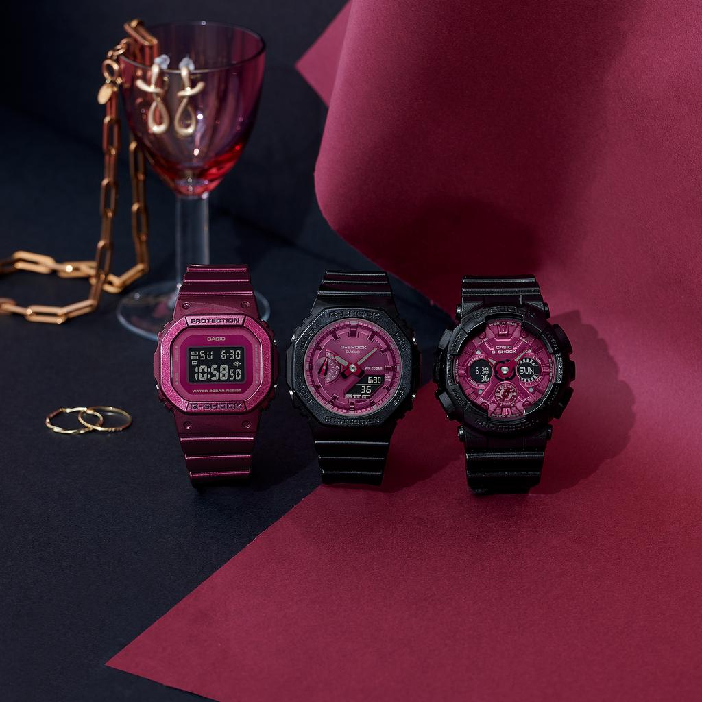 Casio Мужские часы G-SHOCK, смола, 200 м водонепроницаемые, цифровые, ударопрочные, кварцевые, GMA-S120RB-1A