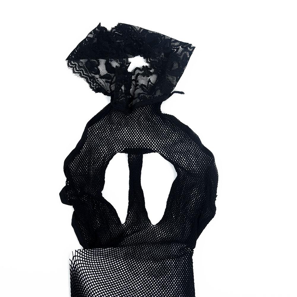 Женское эластичное боди без рукавов, нижнее белье, прозрачное, с открытой промежностью, одежда для сна