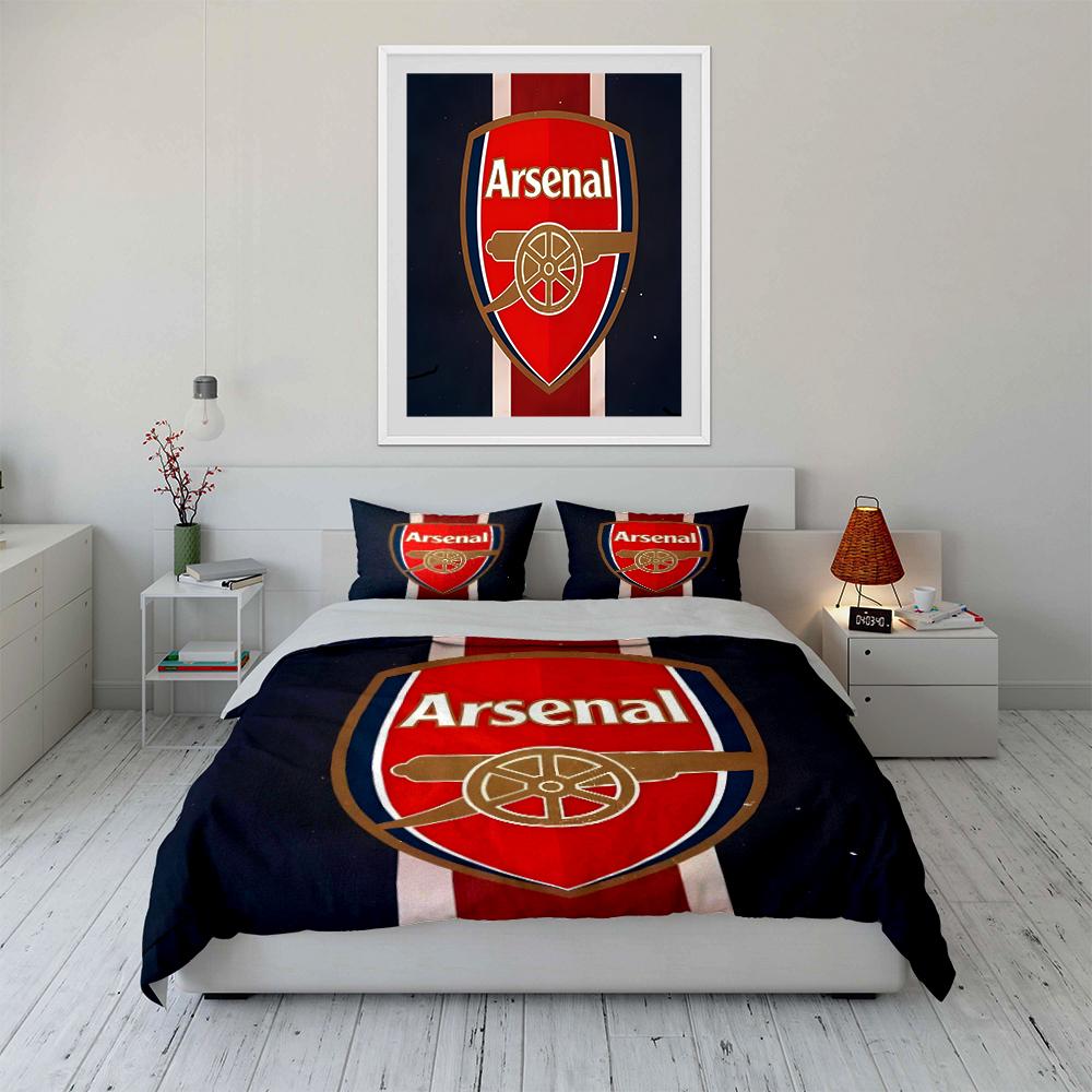 Arsenal Logo Bedding Set Bedding Duvet Cover Set Duvet Cover Pillowcases Home Decor (1 * Duvet Cover 2 * Pillowcases, without duvet insert)