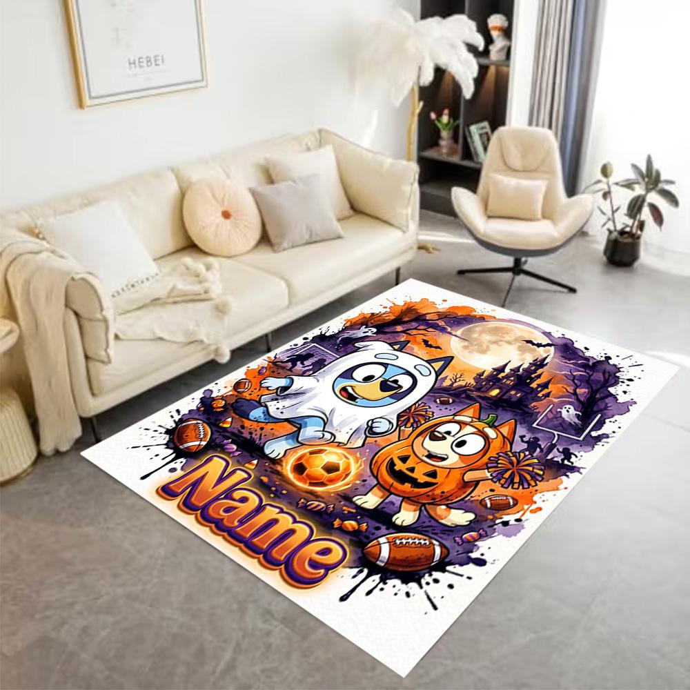 Bluey Adventures Customize Text Area Rug Perfect for Study room Foyer Dormitory Kitchen Antislip Carpet Office home decor Perfect Gift for Women/Men