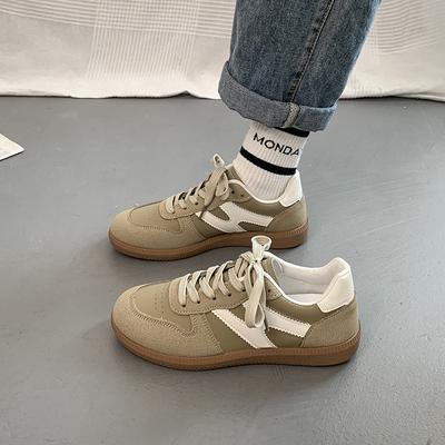 20324 женская повседневная спортивная обувь новая женская обувь на плоской подошве кожаная поверхность мягкая подошва нескользящая легкая шнуровка женские туфли