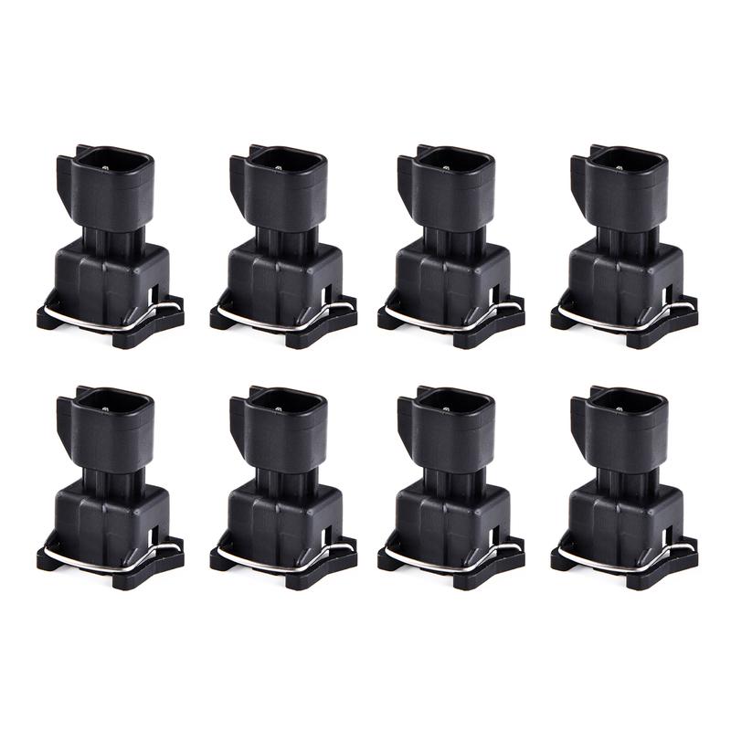 8 pieces Fuel Injector Connector Adapter EV6 to EV1 for USCAR LS2 LS3 LSX LS1 LT1 TPI, Replace for 756330708757