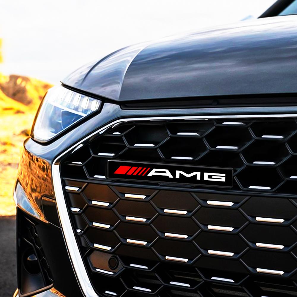 Car Decorative Light LED Front Hood Grille Emblem Badge Decor For Mercedes Benz AMG A B C E S CLA GLA GLB GLC GLS W205 W204 W177