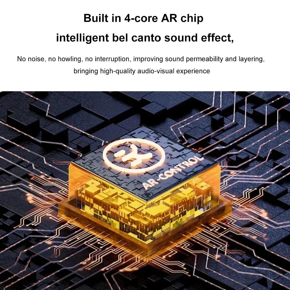 Bluetooth-караоке-машина, портативная акустическая система 5,3 PA с 1-2 беспроводными микрофонами, домашнее семейное пение, детские подарки