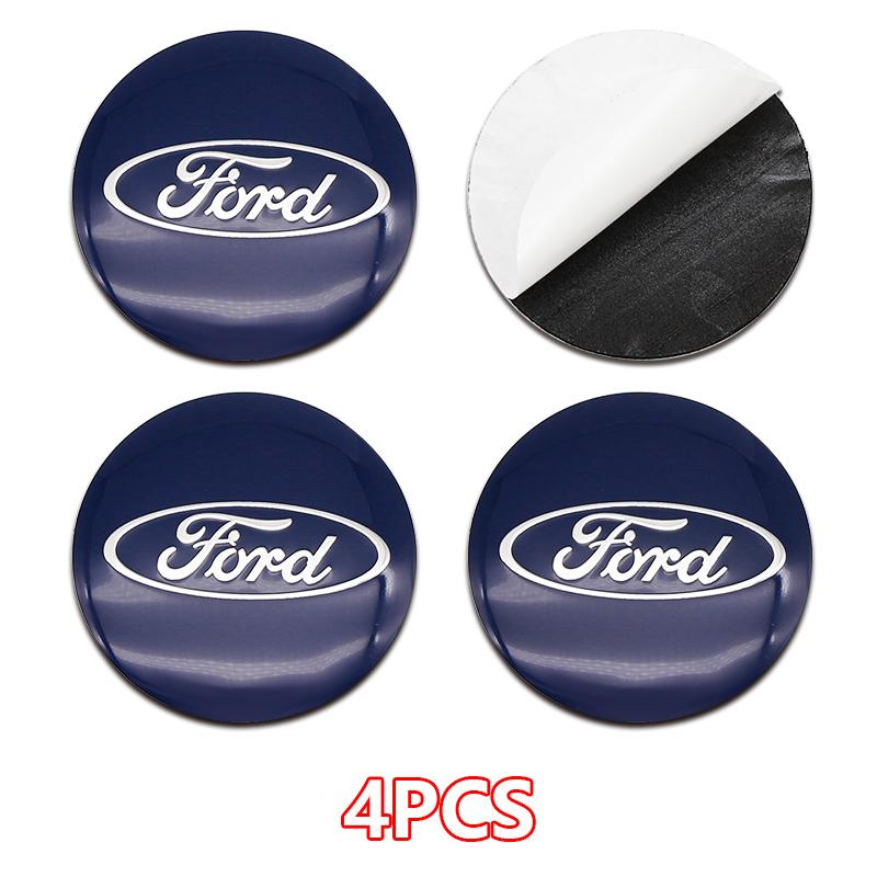 4Pcs 56 60 65mm ABS Wheel Center Hub Cap Badge For Ford Focus Fiesta Ranger Mondeo Kuga Mustang Auto Exterior Tuning Accessory