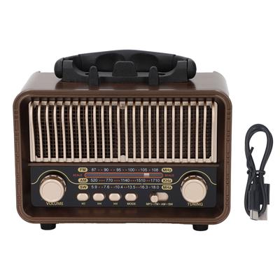 Ретро Винтажное Радио Портативное AM FM SW Радио Bluetooth 5.4 Аккумулятор 1200 мАч с Антенной Порт Type C AUX USB