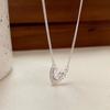 Ожерелье Love женское легкое роскошное нишевое дизайн Sense Lava Texture Heart Collarbone Chain из нержавеющей стали