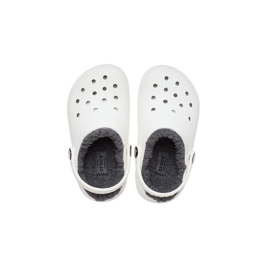 Crocs Kids Casual Comfortable Warm Clogs Kids Footwear White Gray 207009-10M