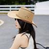 Linen Western Cowboy Hat Wide Brim Beach Sunscreen Cap Elegant Summer Sun Hat  Jazz Cowgirl