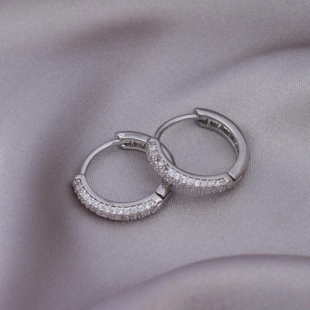 Элегантные серьги с иглами из серебра 925 пробы: Универсальные французские серьги-кольца из меди в нескольких стилях для изысканного образа