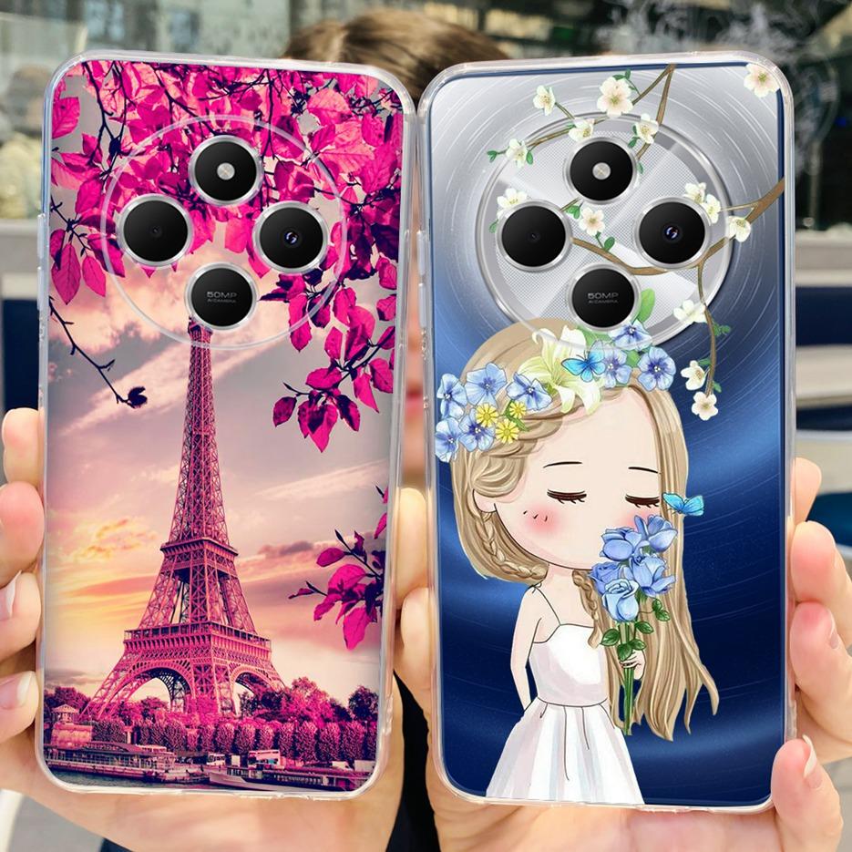 For Xiaomi Poco C75 Case Cute Cat Butterfly Painted Cover Soft Silicone Phone Case For Xiaomi Poco C75 C 75 PocoC75 Fundas Coque
