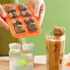 1 шт. модная форма для кубиков льда с милым медведем, кухонный инструмент, силиконовая форма, четыре сетки, сетка для льда