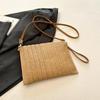 Summer Travel Beach Bag Straw Woven Clutch Bag Fashion Designer Crossbody Shoulder Bag for Women Handbag Ladies Wrist Wicker Bag