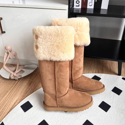 Зимние сапоги из овчины и шерсти, высокие сапоги, ботинки, женская обувь, утеплитель для зимнего отдыха на открытом воздухе