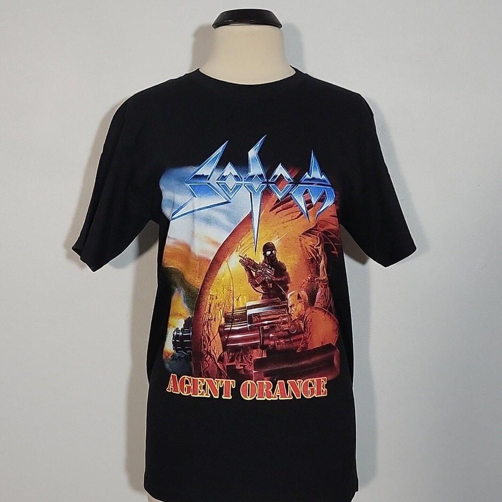 SODOM Agent Orange XL Футболка Черная Мужская Логотип Группы Унисекс Футболка