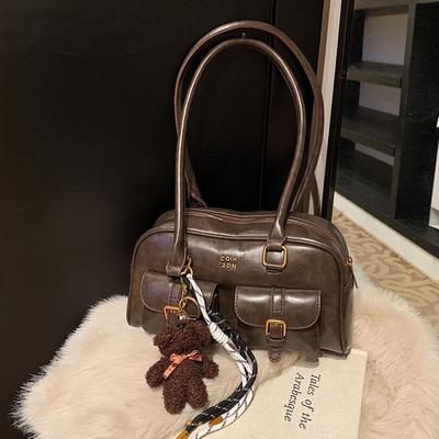 Сумка-подмышка с несколькими карманами в стиле ретро, женская модная сумка для боулинга, сумка через плечо премиум-класса