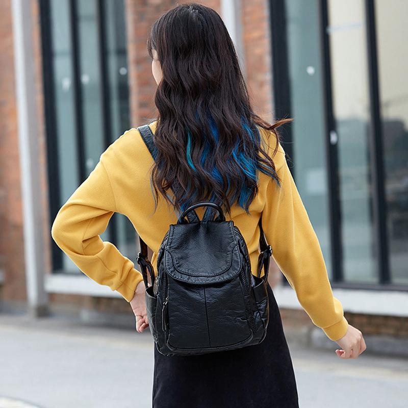 Женский рюкзак, белый кожаный рюкзак, женские маленькие школьные сумки для девочек-подростков, универсальная повседневная дорожная сумка