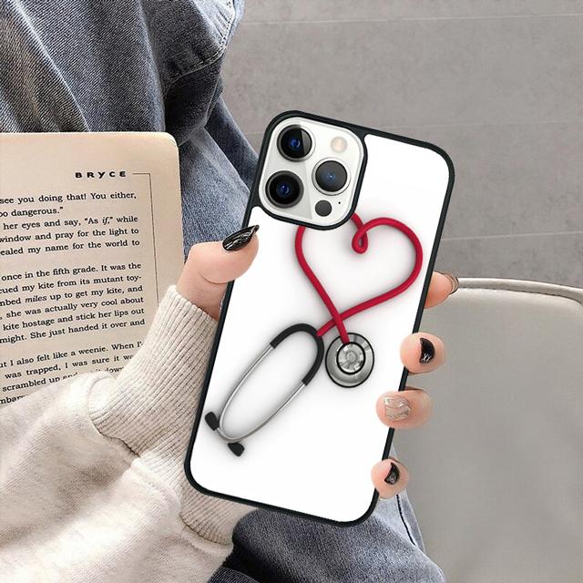 Милый Мультяшный Чехол для Телефона Медсестра Доктор для iPhone 17 Air 16 16e 15 13 14 11 12 Pro Max Max Plus coque fundas