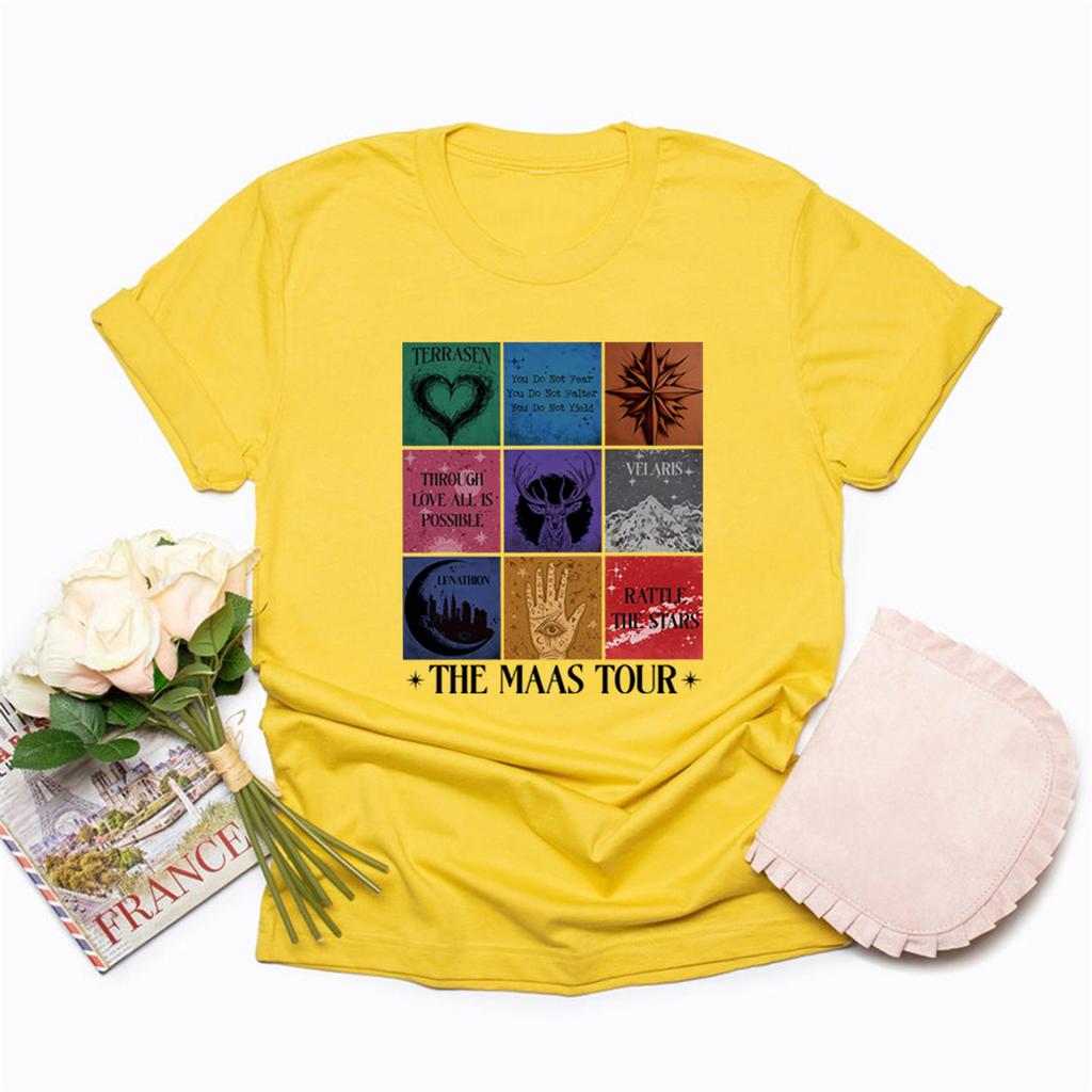 Sarah J Maas Eras Tour T Shirt The Maas Tour Shirt Crescent City Tshirt Women Graphic T Shirts Throne of Glass Merch SJM Fans Gift