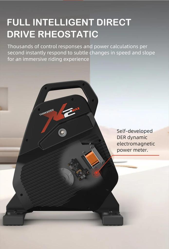 New ThinkRider X2Max Smart Bike Trainer MTB Road Bicycle Home Trainer Built-in Power Meter Power Meter Compatible
