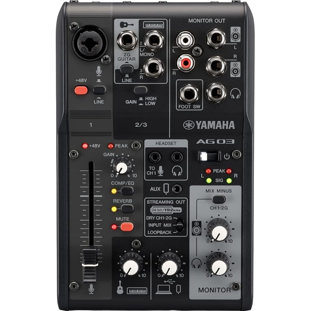 YAMAHA (YAMAHA) микшер для прямой трансляции 3-канальный черный AG03MK2 B
