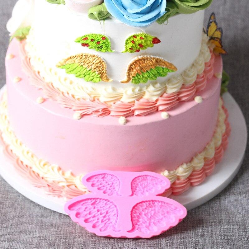 Крылья ангела, силиконовая форма для помадки, 3D форма для конфет, формы для сахарных ремесел, украшение торта своими руками