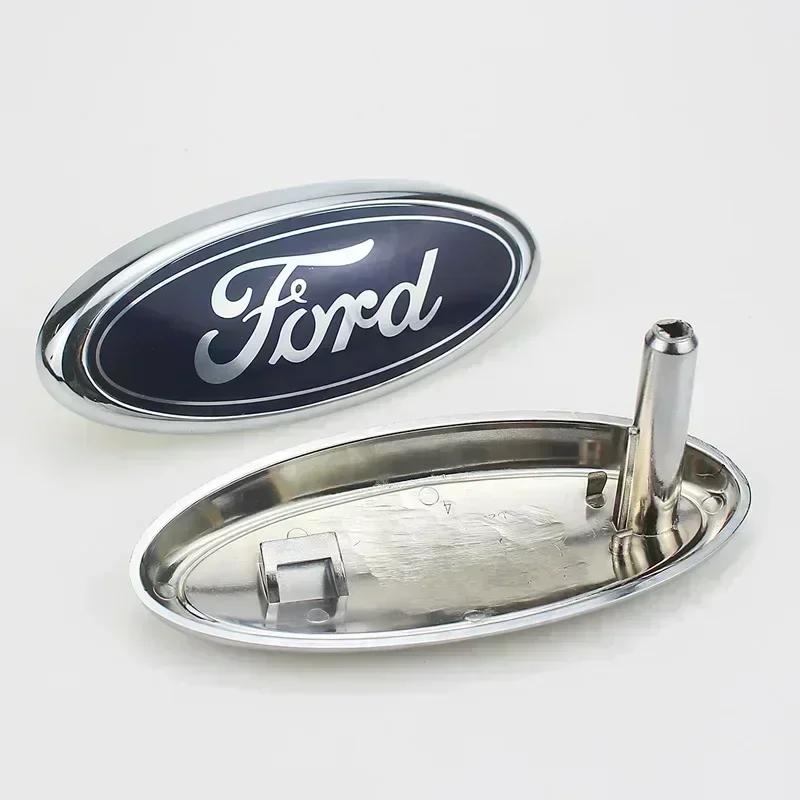 Car Sticker Ford 14.5X6cm Emblem for Ford Mondeo Explorer Focus 2 3 Fusion Transit F150 Fiesta Car Logo Front Grille Trunk Badge